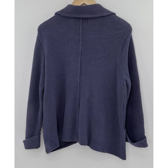 Willow Anthropologie Blue Knit Cardigan Sweater Jacket Lagenlook Boho See Pics - Picture 3 of 8